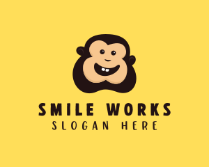 Happy Monkey Smile logo design