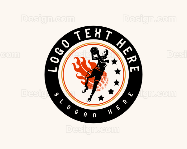 Basketball Star Athlete Logo