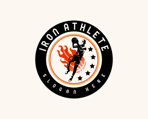 Basketball Star Athlete logo design