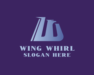 Eagle Wings Airline Letter W logo design