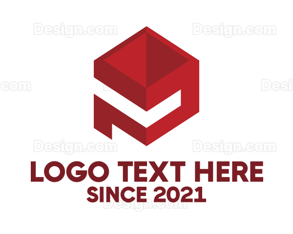 Red Letter P Block Logo