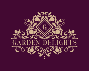 Wedding Flower Gardening  logo design