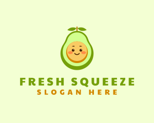 Cute Avocado Vegetarian logo design