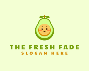 Cute Avocado Vegetarian logo design