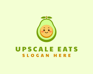 Cute Avocado Vegetarian logo design