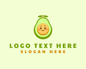 Vegetarian - Cute Avocado Vegetarian logo design
