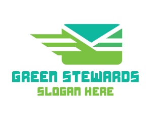 Green Mail Envelope logo design