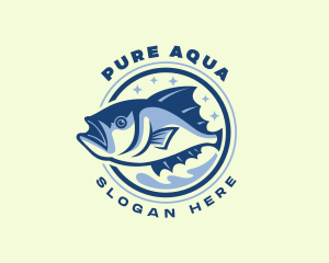 Bream Fish Fishery logo design