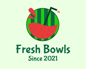 Watermelon Fruit Juice logo design