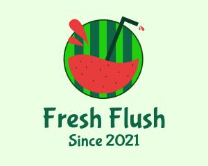 Watermelon Fruit Juice logo design