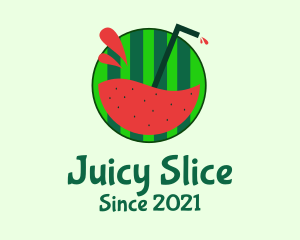 Watermelon Fruit Juice logo design