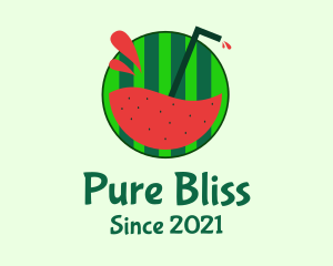 Watermelon Fruit Juice logo design