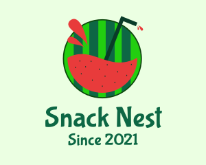 Watermelon Fruit Juice logo design