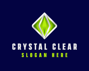 3D Crystal Gemstone logo design