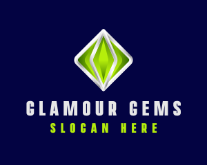 3D Crystal Gemstone logo design