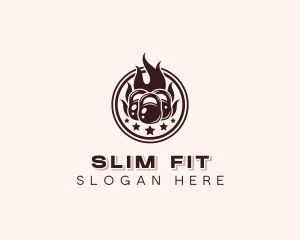 Kettlebell Gym Equipment logo design