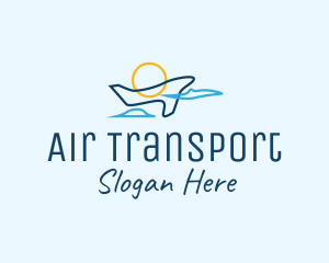 Airplane Sky Flight logo design