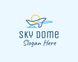 Airplane Sky Flight logo design