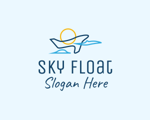 Airplane Sky Flight logo design