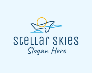 Airplane Sky Flight logo design