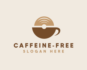 Vinyl Cup Cafe logo design