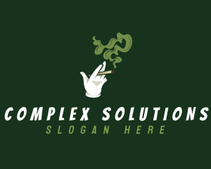 Cigarette Smoking Cannabis logo design