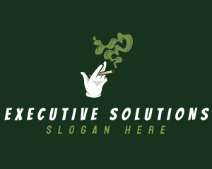 Cigarette Smoking Cannabis logo design