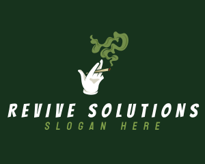 Cigarette Smoking Cannabis logo design