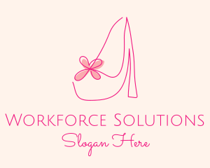 High Heel Women’s Shoe logo design