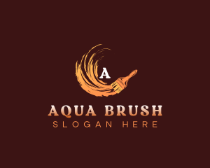 Paint Brush Strokes logo design