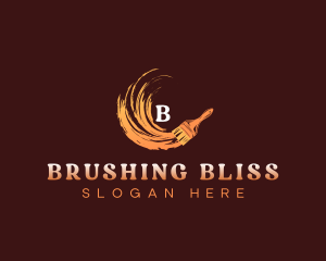 Paint Brush Strokes logo design