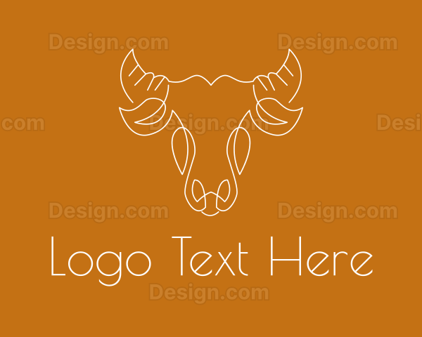 Minimalist Carabao Head Logo