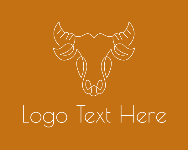 Minimalist Carabao Head logo