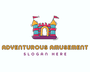 Inflatable Castle Fortress logo design