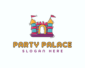 Inflatable Castle Fortress logo design