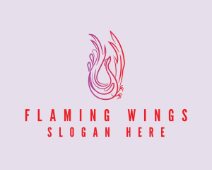 Red Phoenix Bird logo design