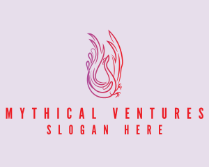 Red Phoenix Bird logo design