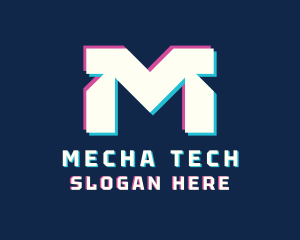 Tech Gaming Letter M  logo design