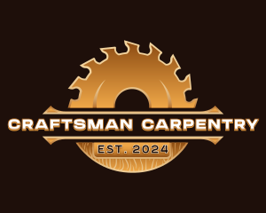 Woodwork Saw Carpentry logo design