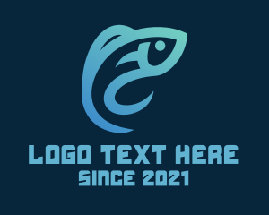 Minimalist Sea Fish logo