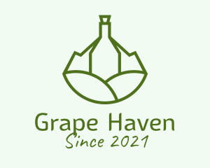 Wine Bottle Vineyard  logo
