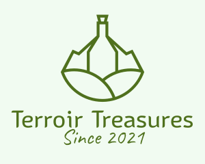 Wine Bottle Vineyard  logo