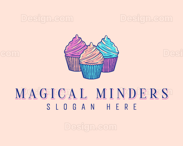 Cupcake Pastry Dessert Logo