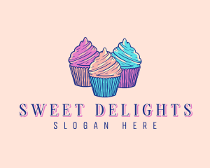 Cupcake Pastry Dessert logo design