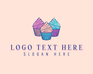 Cupcake Pastry Dessert logo