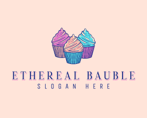 Cupcake Pastry Dessert Logo