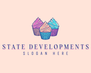 Cupcake Pastry Dessert Logo