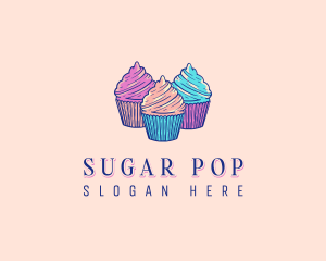 Cupcake Pastry Dessert logo design