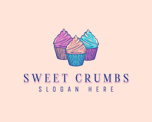 Cupcake Pastry Dessert logo design