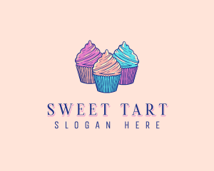 Cupcake Pastry Dessert logo design